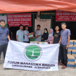 Forum Mahasiswa Bireuen Bantu Korban Kebakaran di Desa Pulo Ara