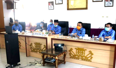 Plt Bupati Lampung Utara Vidcon dengan Dua Orang Menteri 