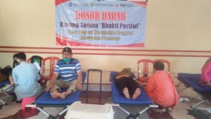 Pandemi Covid-19, Karang Taruna Bhakti Pertiwi Desa Bancar Tetap Donor Darah