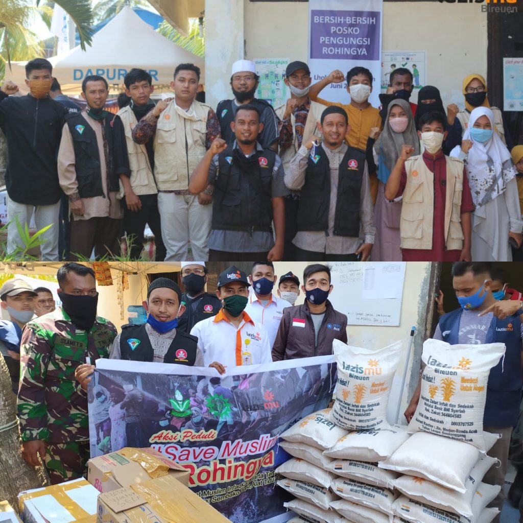 Pemuda Muhammadiyah Bireuen dan LazisMu Bireuen salurkan bantuan untuk pengungsi Rohingya
