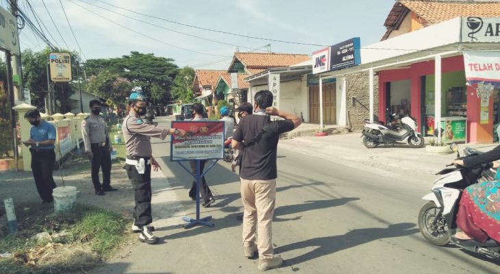 7 Pelanggar Ditegur dan Diberi Masker Saat Gelar OPS Yustisi Lodaya Polres Cirebon