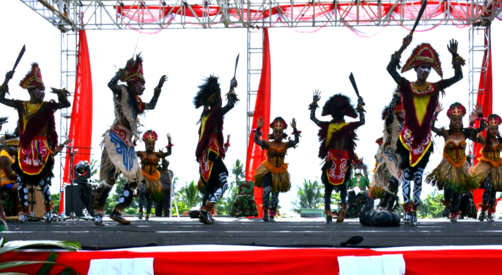 Gelar Acara Pelestarian Seni Budaya dan Kuliner Papua Barat, Kodam XVIII/Kasuari Terapkan Prokes