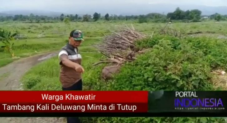 Warga Khawatir Tanggul Air Jebol tambang Kali Deluwang Dawuhan Suboh di Minta segera Tutup