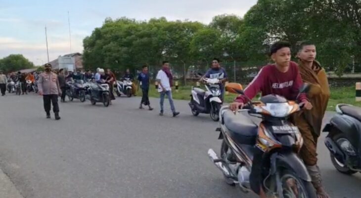 Polisi Tindak Tegas Aksi Balap Liar di Jalan PHE, Puluhan Motor Terjaring