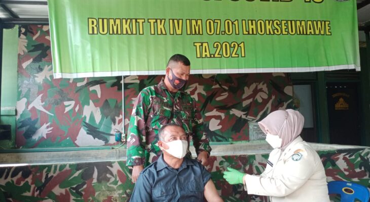 TNI-AD Kembali Laksanakan Vaksinasi Covid-19, Kali Ini di Wilayah Kodim 0103/Aceh Utara