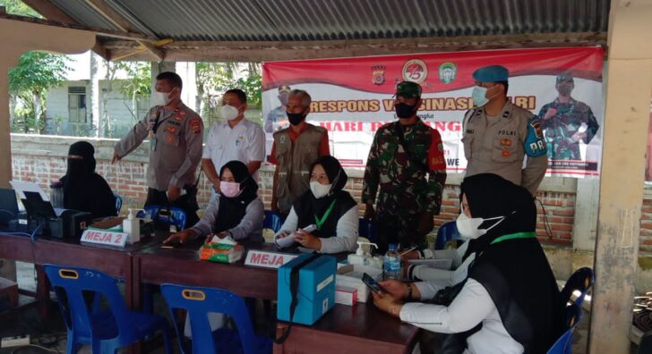 Cegah Penyebaran Virus Corona Vaksin Massal di Gencarkan di Wilayah Teritorial Kodim Aceh Utara