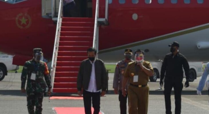 Pangdam ll/Sriwijaya Sambut Presiden RI Joko Widodo di Bandara Internasional Radin Inten II Lampung