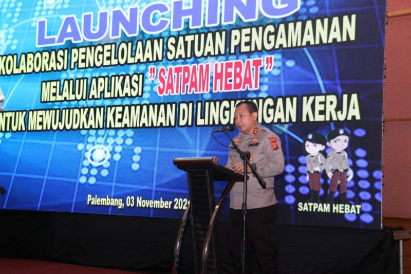 Kapolda Sumsel Launching Aplikasi Satpam Hebat