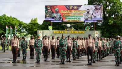 Siswa Dikmaba TNI AD dan Siswa SPN Betung Polda Sumsel Latihan Kolaborasi