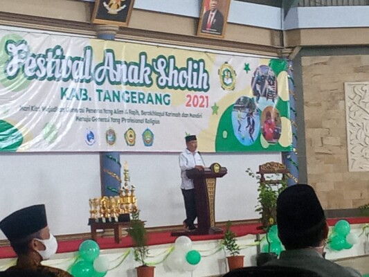 Kadisdik Kabupaten Tangerang Apresiasi Pagelaran Festival Anak Sholih Ponpes Budi Mulya