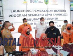 Dihadiri Mendag dan Menteri BUMN, Pemkab Kebumen Launching Bansos Sembako Tunai