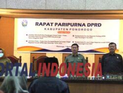 Paripurna DPRD Ponorogo Jawaban Eksekutif Terhadap Raperda APBD Tahun 2023