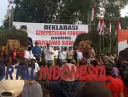 Ribuan Simpatisan Jokowi Ponorogo Deklarasikan Prabowo Capres 2024