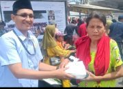Kampanye Perdana, TKD Prabowo Gibran Situbondo Bagikan Makan Siang dan Susu Gratis