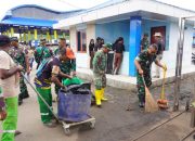 Kodam Kasuari Gelar Aksi Bersih-Bersih Sasar Pasar Wosi Sambut Hari Juang TNI AD 2023 dan HUT Ke 7