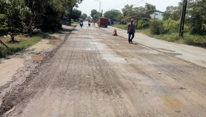 Bupati Sidoarjo Perbaiki Jalan Rusak Prambon, Ditinggikan 20 Cm