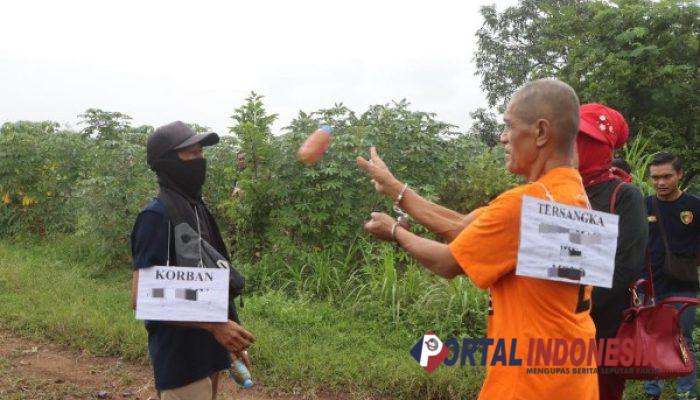 Polres Pasuruan Kota, Gelar Rekonstruksi Dugaan Pembunuhan di Hutan Wilayah Grati