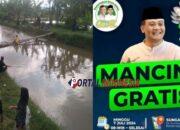Relawan Gus AL Adakan Mancing Gratis di Sungai Blimbing Banjarnegara