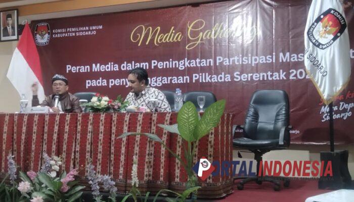 KPU Sidoarjo Sukseskan Pilkada Bersama Awak Media