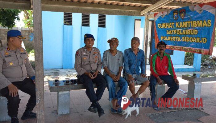 Satpolairud Polresta Sidoarjo Serap Aspirasi Kamtibmas Kawasan Pesisir