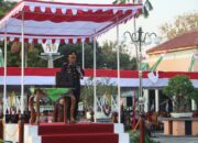 HUT ke-79 RI : Kapolres Blora Irup Penurunan Bendera Merah Putih