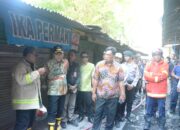 Kebakaran Hebat Landa Pasar Induk Krian, Plt. Bupati Sidoarjo Bergerak Cepat Tinjau Lokasi