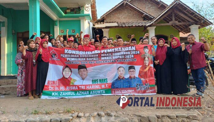 Panaskan Mesin Politik, PAC PDIP Kotaanyar Sosialisasikan Cagub Risma-Gus Hans dan Cabup Zulmi-Rasit