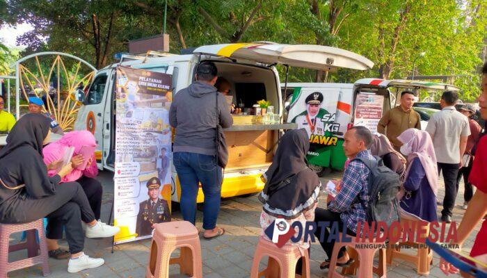 Minggu Pagi, Layanan SKCK Keliling di Sidoarjo Berjalan Lancar dan Diminati Warga