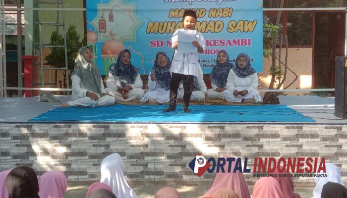 SDN Kesambi Porong Rayakan Maulid Nabi, Asah Kemampuan Public Speaking Siswa