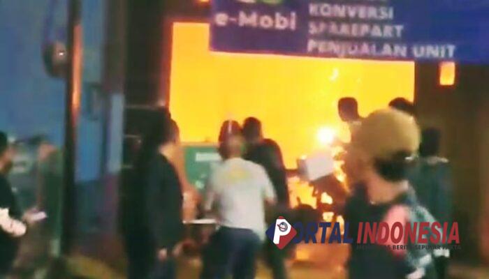 Penyebab Kebakaran Bengkel Sepeda Motor Listrik di Lowokwaru Terungkap,Ini Penyebabnya