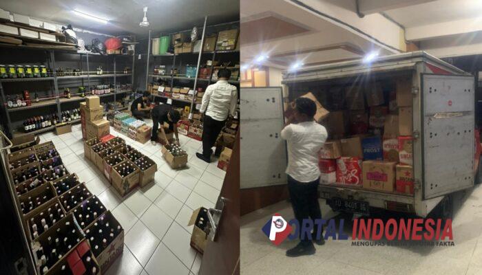 Direskrimsus Polda DIY Amankan 2.883 Botol Miras Berbagai Merek