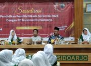 KPU Bersama PC Muslimat NU Sidoarjo Gelar Sosialisasi Pemilih, Tekankan Bahaya ‘Money Politic’