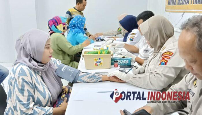 Polresta Sidoarjo Gelar Bakti Kesehatan, Pererat Sinergi dengan Media dan Anggota