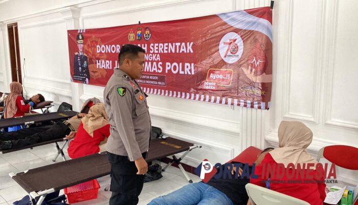 Peringati Hari Jadi Humas Polri ke-73, Polres Paskot Gelar Donor Darah Serentak Bersama Media