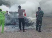 Mobil Terbakar di Depan Alfamart Banyuglugur, Pengemudi Alami Luka Bakar Serius