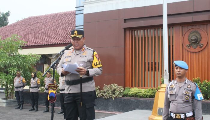 Kapolres Blora Pimpin Apel Pergeseran Pam Operasi Mantap Praja Candi