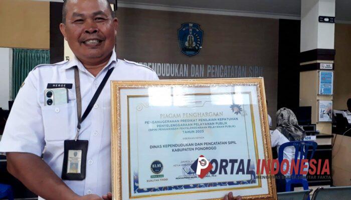 Kategori Memuaskan, Mall Pelayanan Publik Ponorogo Raih Penghargaan Ombudsman