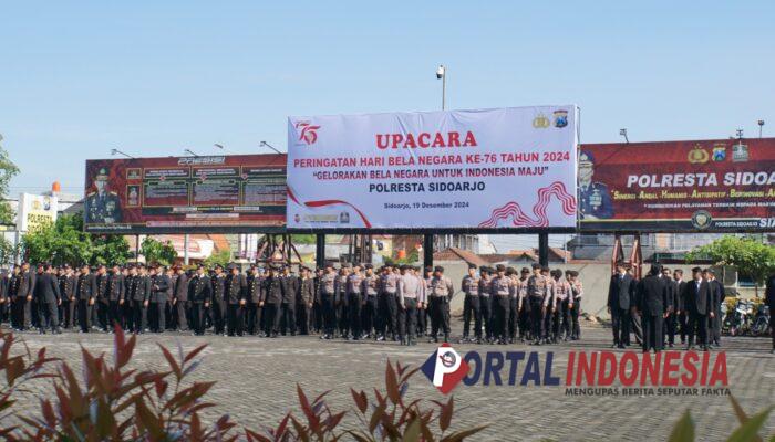 Polresta Sidoarjo Semarakkan Hari Bela Negara Ke-76, Kobarkan Semangat Nasionalisme