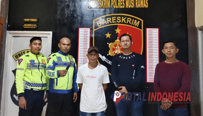 Sempat Buang Pisau Saat Diperiksa, Pengendara Motor Ditangkap Satlantas Polres Musi Rawas