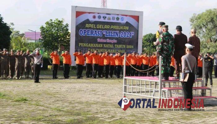 Polres Pringsewu Siaga Nataru dan Bencana, Gelar Apel Operasi Lilin Krakatau 2024