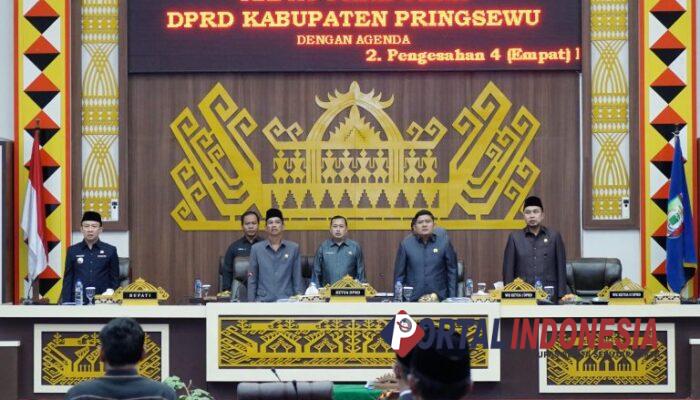 Pemkab dan DPRD Pringsewu Sahkan 4 Perda, Tetapkan Propemperda 2025