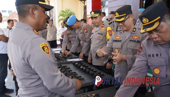 Antisipasi Penyalahgunaan Senpi, Polres Probolinggo Gelar Pemeriksaan Senjata Api dan Amunisi