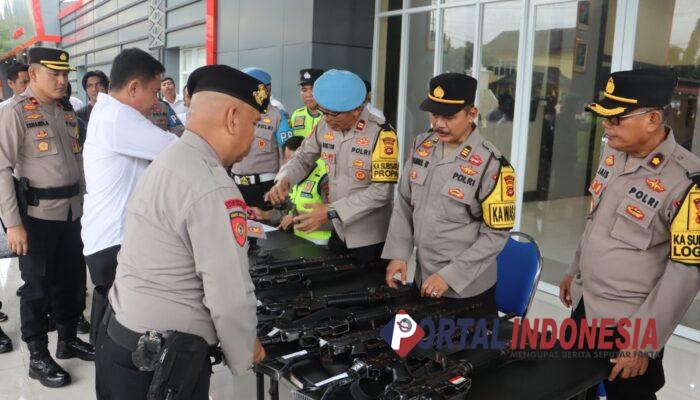 Polres Lahat Periksa Seluruh Senpi Anggota, Pastikan Keamanan dan Profesionalisme Terjaga