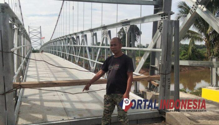 Tak Ada Papan Proyek, Pembangunan Jembatan Desa Lubuk Pandan Disorot Warga