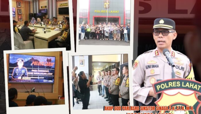 Kapolres Lahat Gelar Press Conference Akhir Tahun, Paparkan Kinerja dan Prestasi 2024