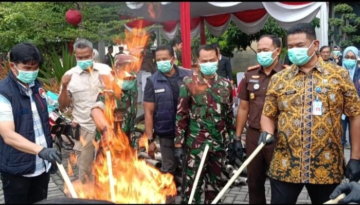 Akhiri 2024, Polresta Sidoarjo Musnahkan Narkoba, Miras, dan Knalpot Brong