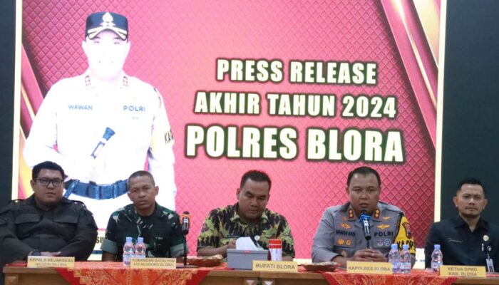 Selama 2024, Polres Blora Terima 661 Laporan Gangguan Kamtibmas