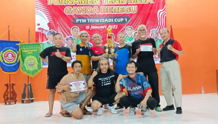 PWI DIY Berjaya di Turnamen Tenis Meja Ganda Beregu Triwidadi Cup I/2025