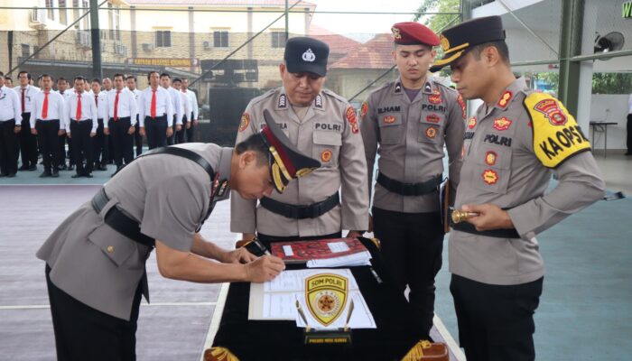 Kapolres Musi Rawas Pimpin Sertijab Sejumlah Pejabat Strategis Polres Mura