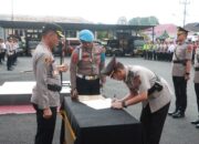 Kapolres Lahat Pimpin Sertijab, Dorong Pejabat Baru Tingkatkan Kinerja dan Pelayanan
